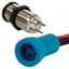 Bluewater 19mm Push Button Switch - Off/On Contact - Blue/Red LED - 4' Lead [9057-1113-4]