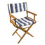 Whitecap Directors Chair w/Navy  White Cushion - Teak [61040]